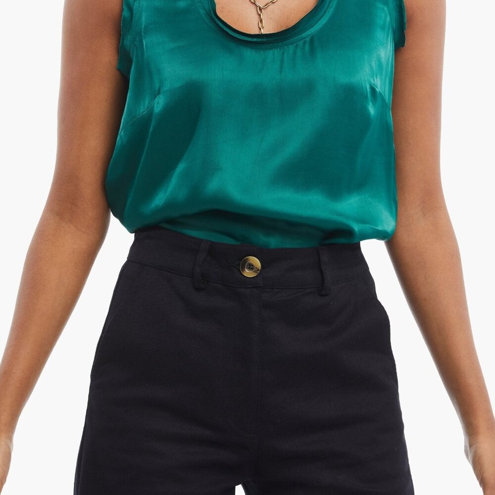 NEW ABLE Aarti Wide Leg Black Crop Pants Size 10 - Picture 5 of 8